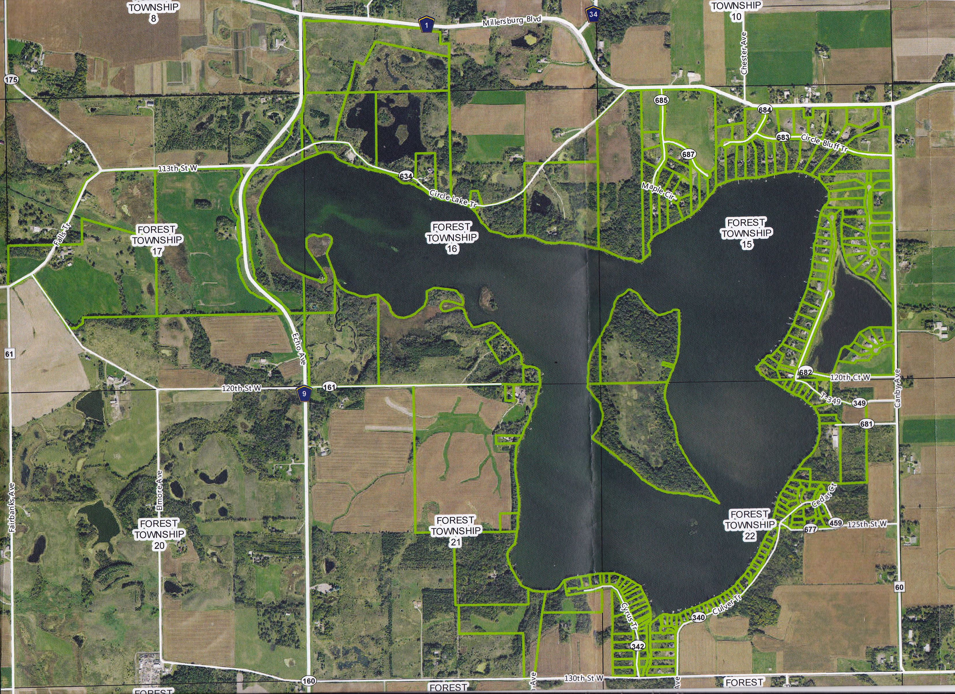 Circle Lake improvement District Boundaries